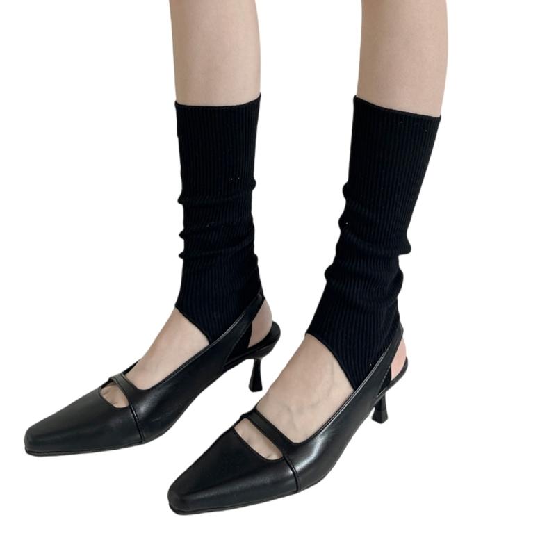 Stirrup Leg Warmer Toeless Knee Highs Socks Ballet Style Calf Socks Long Leg Sleeve for Womens Girls Winter Boot Socks