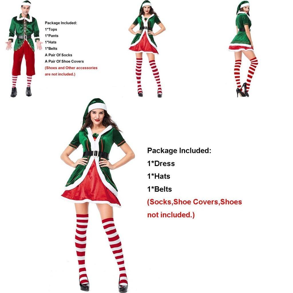 Vibrant Xmas Party Fancy Dress With Soft Touch Velvet Santa's Helper Costume