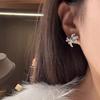 Novel Design Bow Stud Earrings for Women Exquisite Princess Ear Accessories Full Dazzling CZ Stone New Statement Jewelry