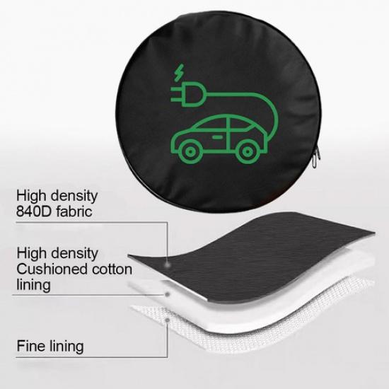 Electric Vehicle Charging Cable Organizer Storage Bag Car Accessories Universal
