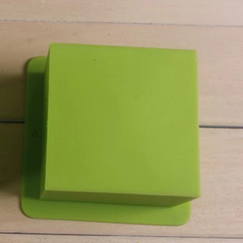 Green Square Silicone Cake Soap Mold 500ml Straight-Edged Square Brick Bread Mold 9 * 9 * 6.5cm Chiffon Bread Cake Mold