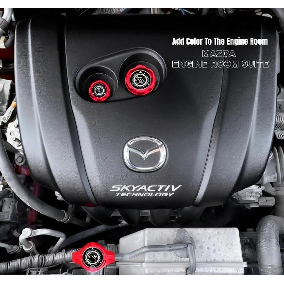 Aluminum Radiator Cap Cover for  MAZDA 2,3,5,6  Mazdaspeed CX-5 CX-7 MX-5 RX7 RX8 CX-30 FAMILIA PROTEGE MIATA Car Accessories