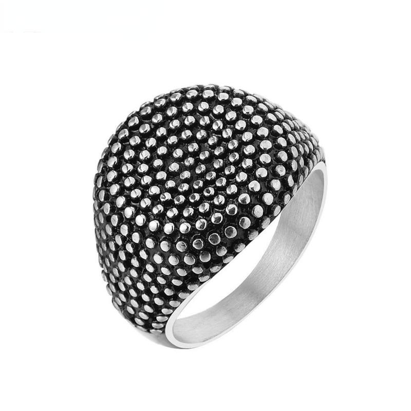 Turkish Personality Retro Simple Polka Dot Men's Ring 2022 New Original Design Cold Wind Ring High-end Simple Accessories