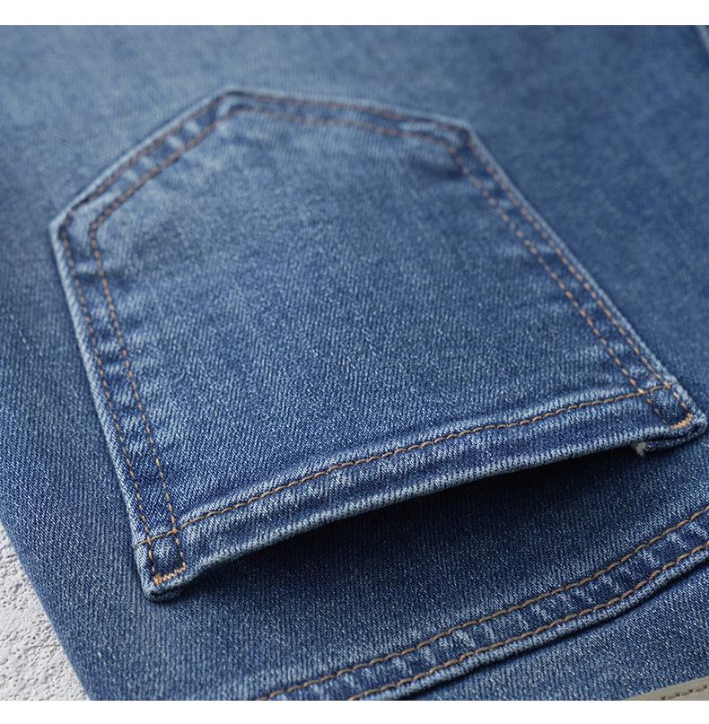 Light Blue High-Waisted Wide-Leg Micro-Flared Women's Jeans - Retro Spring/Autumn 2025 Design