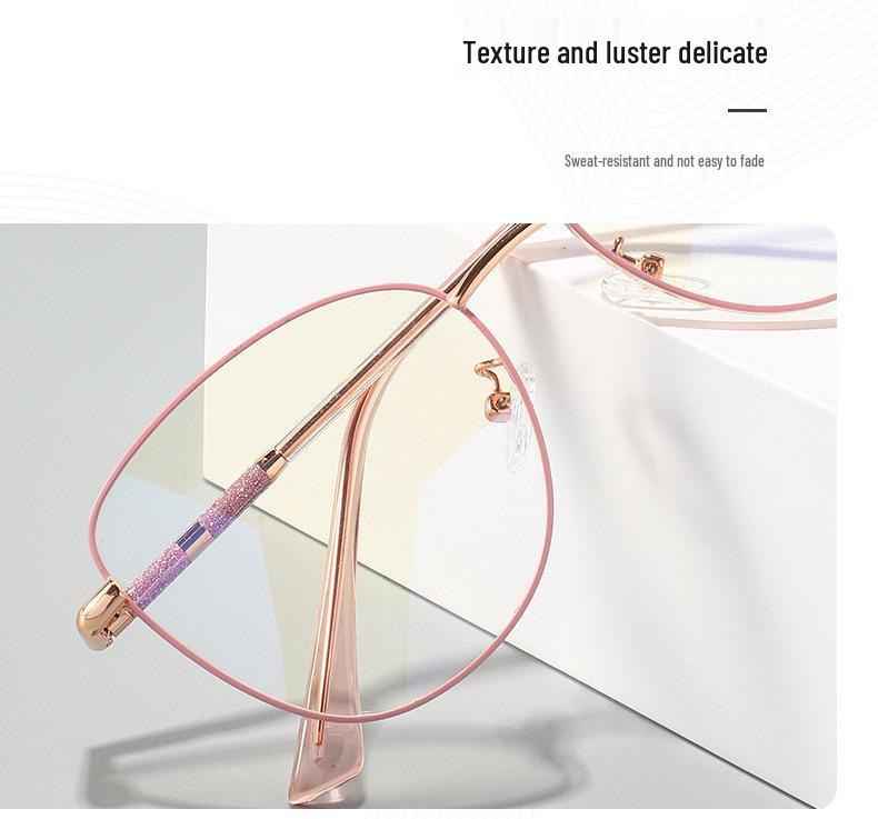 Retro Cat Eye Blue Light Blocking Glasses for Women with Photochromic Lenses & Spring Metal Legs