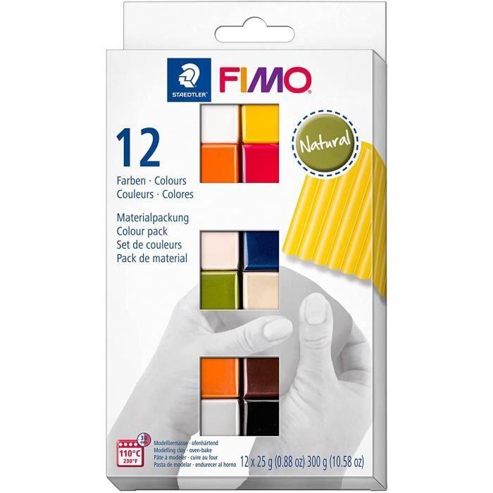 Pâte à Modeler - FIMO - SOFT Natural - Set de 12 - Doux - Couleurs Assorties