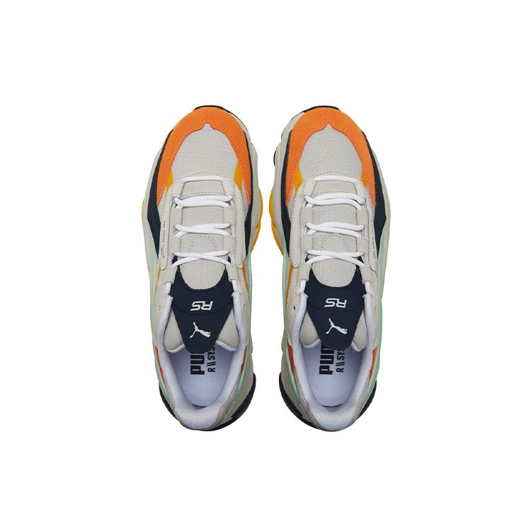Puma Rs-Connect Fabric And Leather Comfortable Versatile Low-Top Lifestyle Sneakers Unisex Sneakers Bright-Orange 382088-01