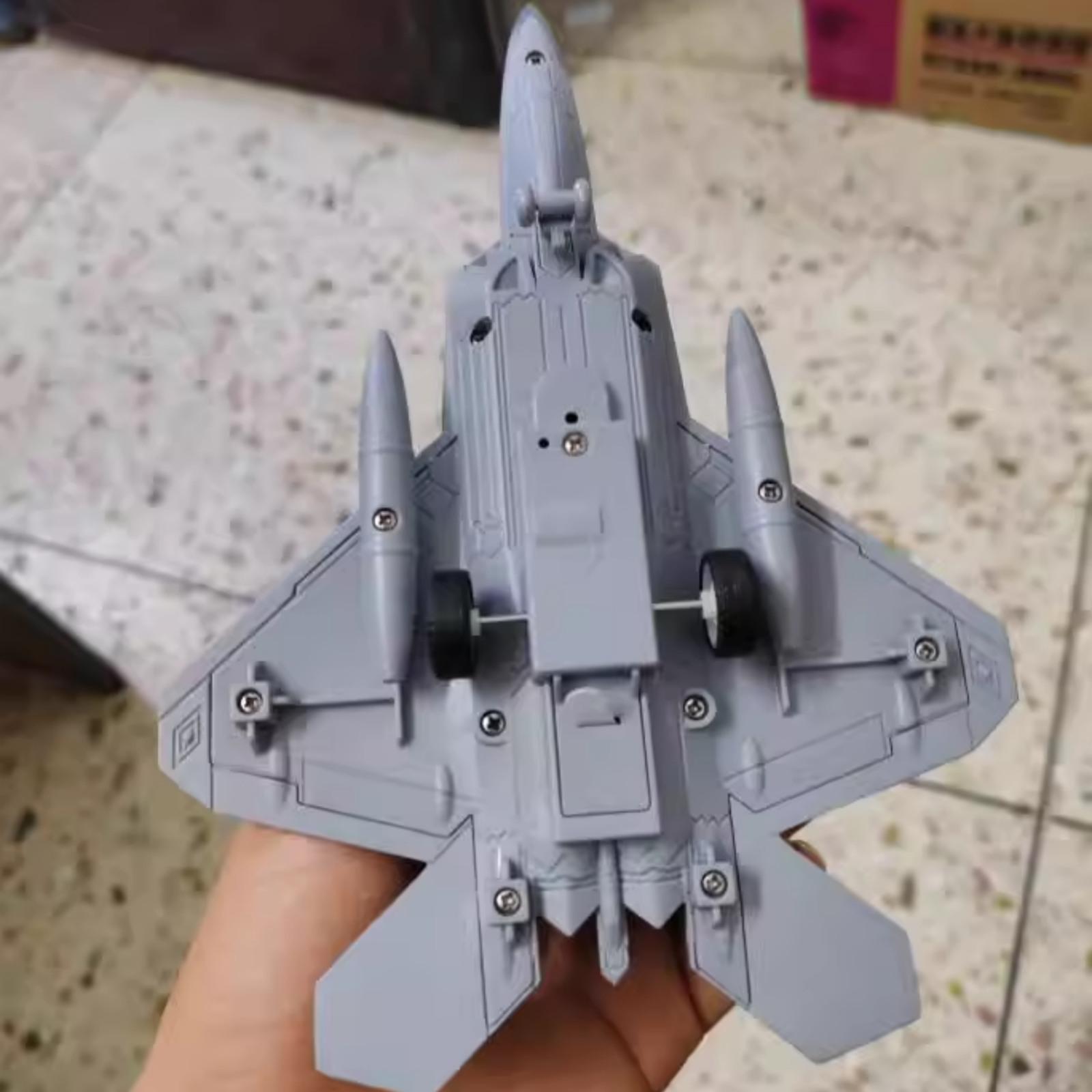 1/72 F-22 Fighter Bomber Aircraft Diecast Army Fighting Jet Airplanes Model Fighter Jet Plane With Flashing Lights Children Toy United States