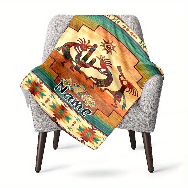 Kokopellis Customized Your Name Blanket Warm Comfortable Soft Blanket For Chair Office Sofa Bed Sofa Office Camping Suitable For Gifting Relatives And