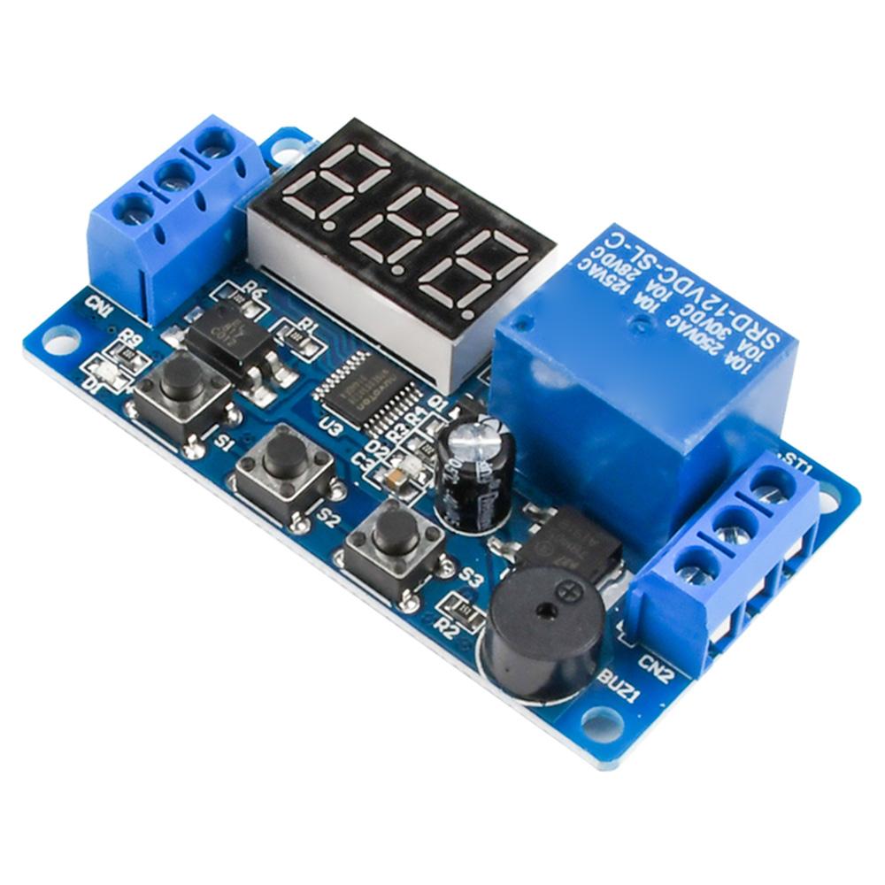 

DC12V Trigger Cycle Delay Timer Switch Turn On Off Relay Module with LED Display Timing Control Relay Module without housing