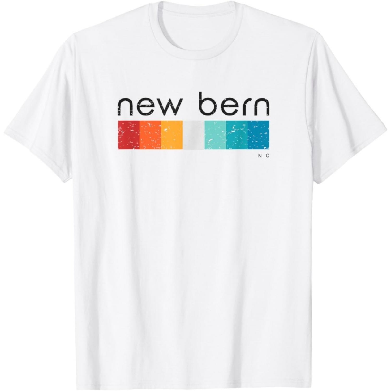 

Vintage New Bern NC Retro Design T-shirt T-Shirt XXXXXL білий