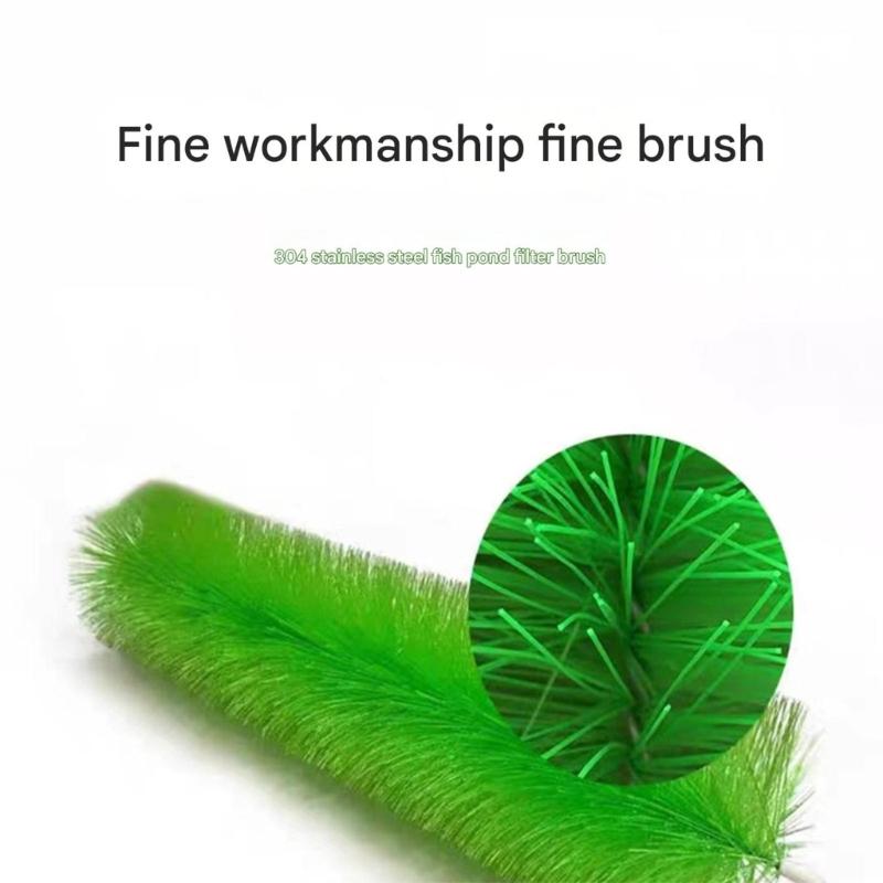Pack of 10 Fish Pond Filter Brushes Corrosion Resistant Efficient Cleaning Brush for Fishtanks Pond Pool Maintenances