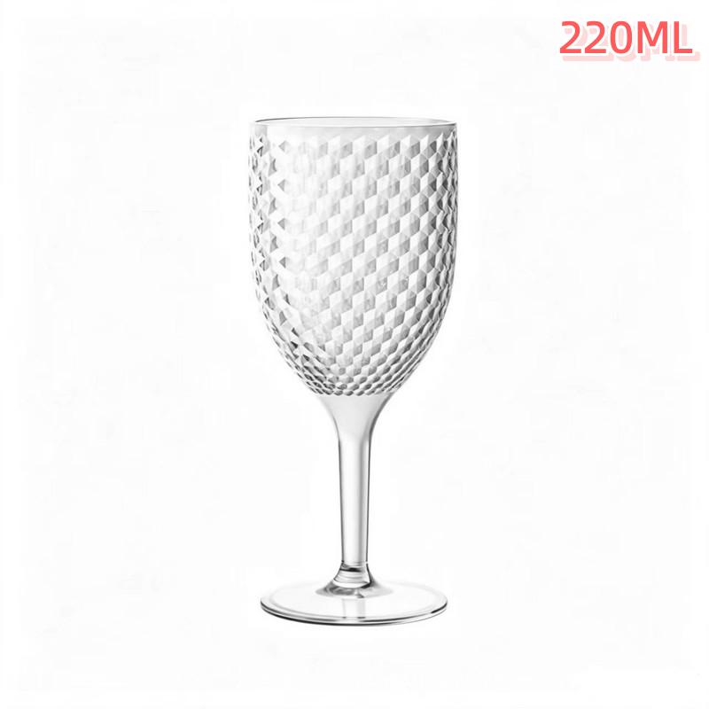 Lightweight Reusable PS Champagne Glasses 170/220ml Shatterproof Cocktail Goblets for Corporate Cocktail Party Event Supplies