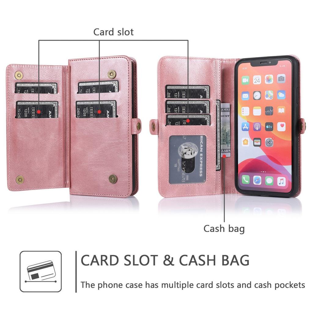 Suitable For IPhone 13 Pro Multifunctional Phone Case 14 Promax Wallet Protective Case 12 Card Insertion