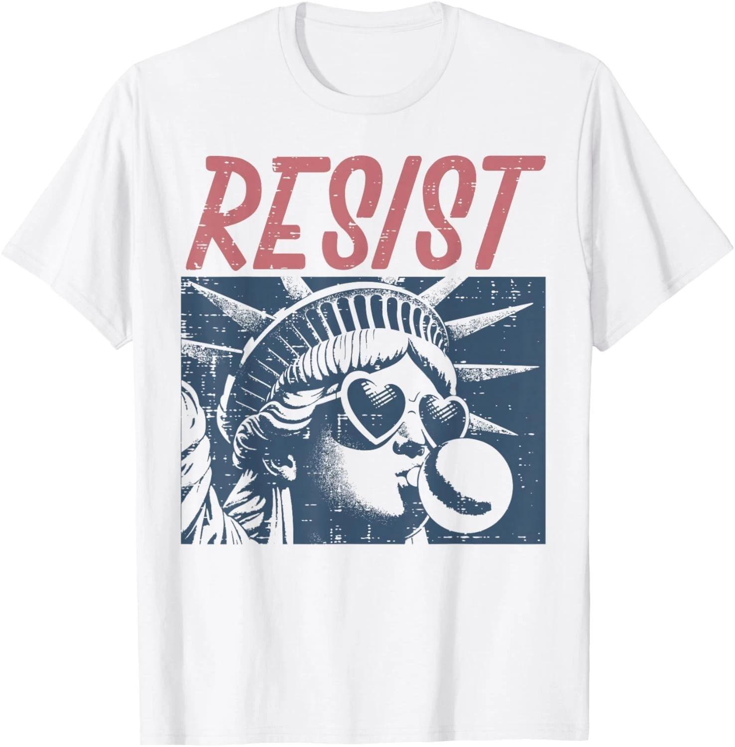

Resist Statue Liberty Bubblegum Protest Equality Men Women unisex T-Shirt L