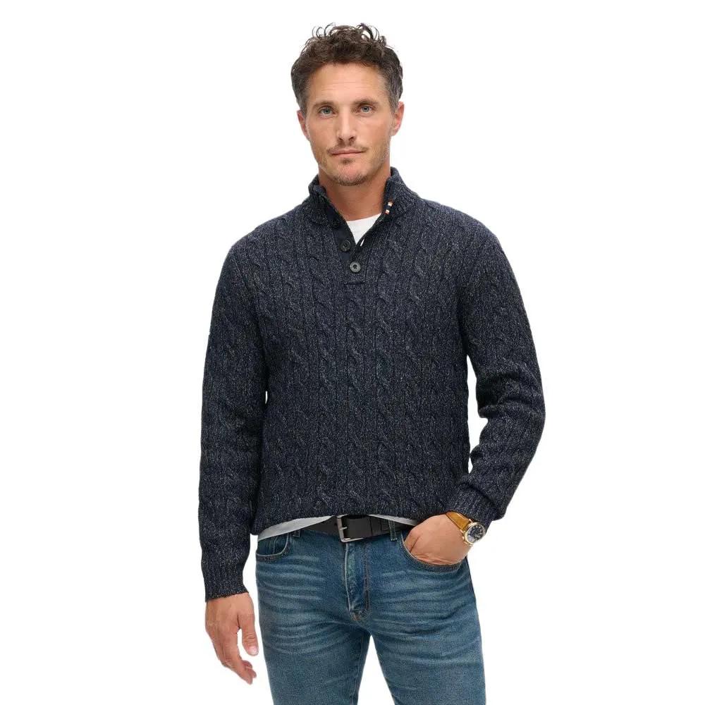 Superdry Свитер с высоким воротом Cable Button EU XL