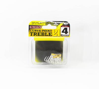 Shout 221-CS Curve Point Treble Hook Medium Gauge Size 4 (9647)