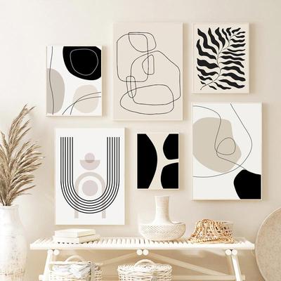 Abstract Bohemian Wall Art Print Plagát Boho Obrazy na plátne Minimalistické línie tela Moderný interiér obývacej izby Dekorácia domova
