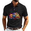 Men's Casual Soccer Graphic Polo Shirt Quick-Dry Breathable Mesh Lightweight Short Sleeve Top with Collared Neck for Outdoor Sports