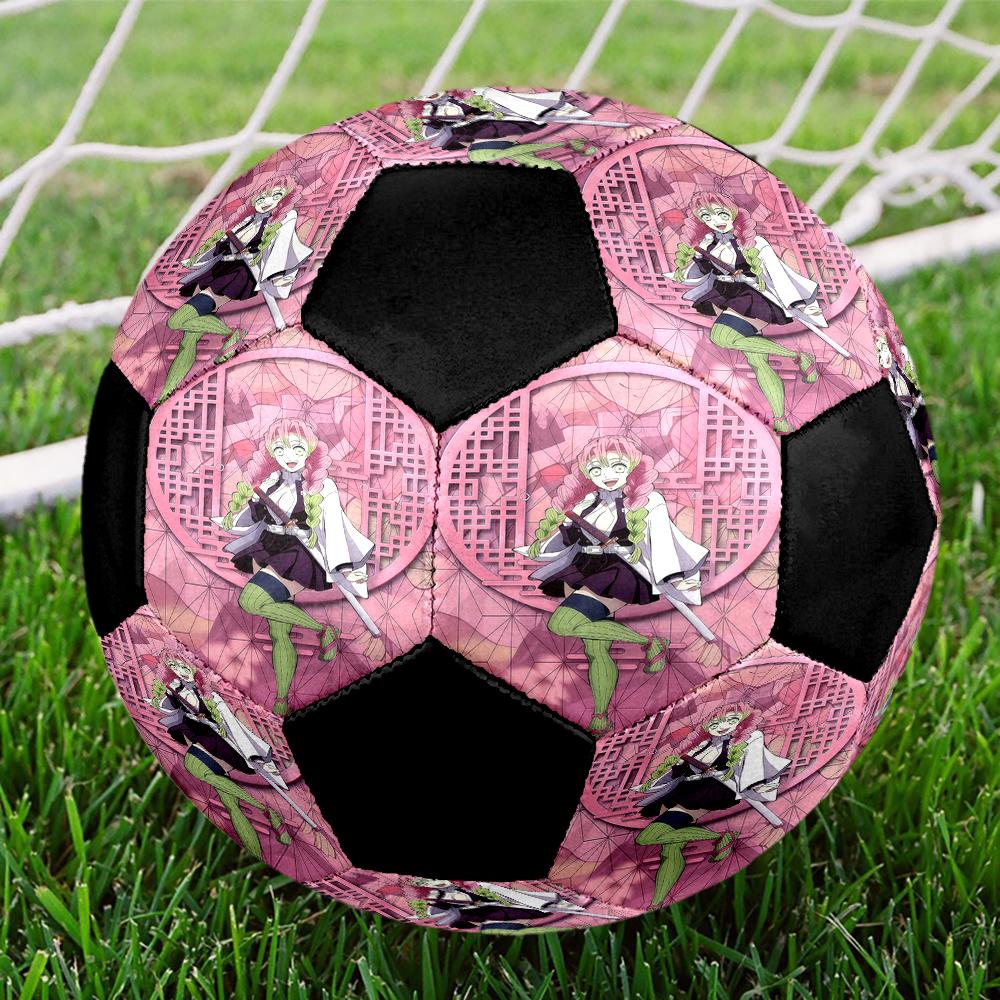 1pc Demon Slayer Kimetsu No Yaiba Football Soccer Ball Size 5 Indoor Soccer Ball Fashion Colorful Backyard Game -Great For Sports Fans Gift HE9