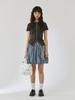 Peullijeupeulojegteu Balloon Skirt, Blue Check