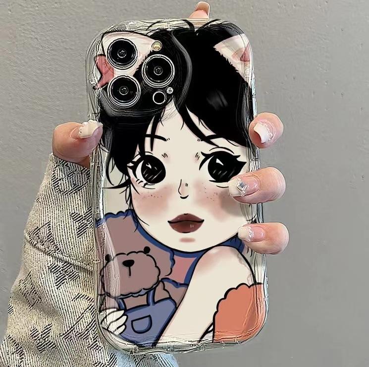 Ins Internet celebrity girl iPhone15 mobile phone case xr/xsmax Apple 14plus anti-drop 13 all-inclusive 12pro tide