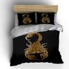 Scorpion Pattern 3-Piece Set Multiple Sizes Kid'S And Adults' Bedroom Exquisite 3Pc Bedding Set, Gift