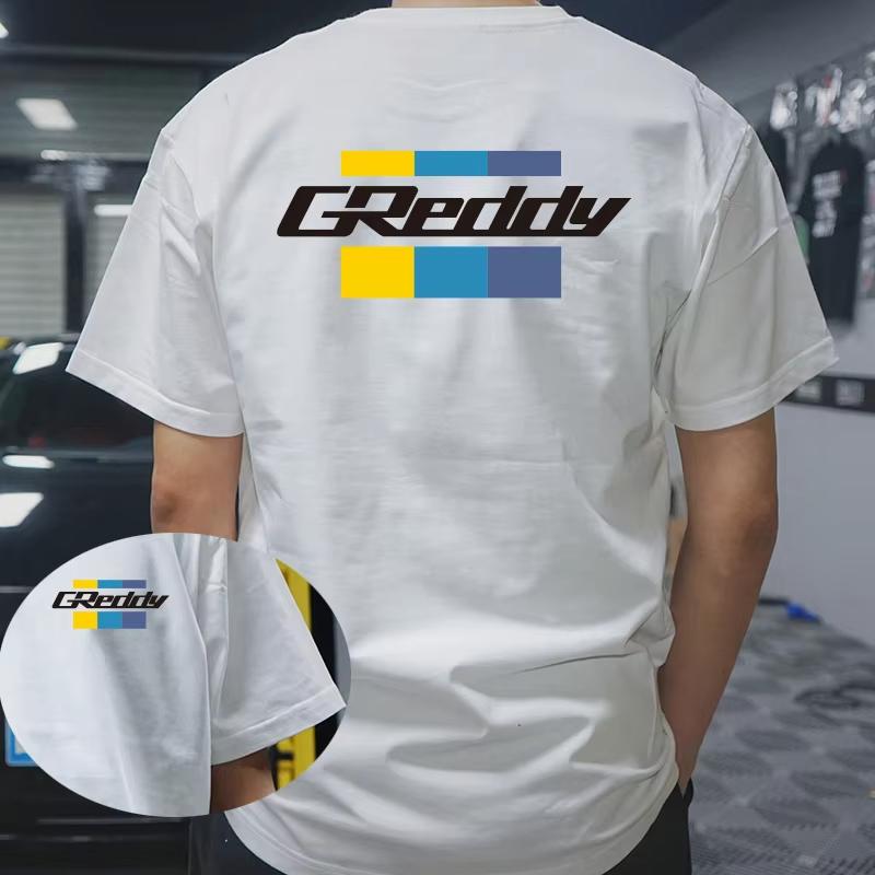 T-shirt Unisex alla Moda 2025 100% Cotone Manica Corta Stampa Greddy Turbo System T-shirt Abbigliamento Unisex Magliette Estive Ins Y2k