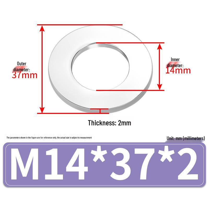 Jin Juntai Thick & Thin Stainless Steel Flat Washer, Round M10-M36