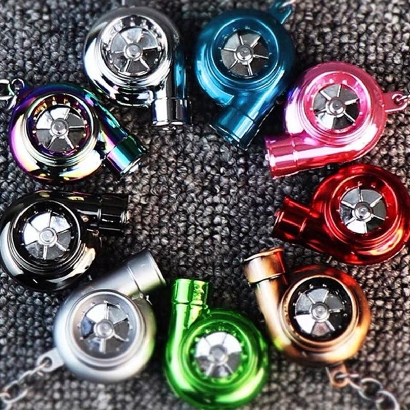 Metal Turbines Keychain Offering LED Illuminations Stylish Key Pendant Suitable for Camping and Nighttime Activities