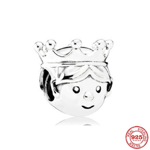 

Новый оригинальный 925 серебряный цветок розы подвеска в виде зуба Корона бусины подходят для дам браслет пара DIY ювелирные изделия подарок