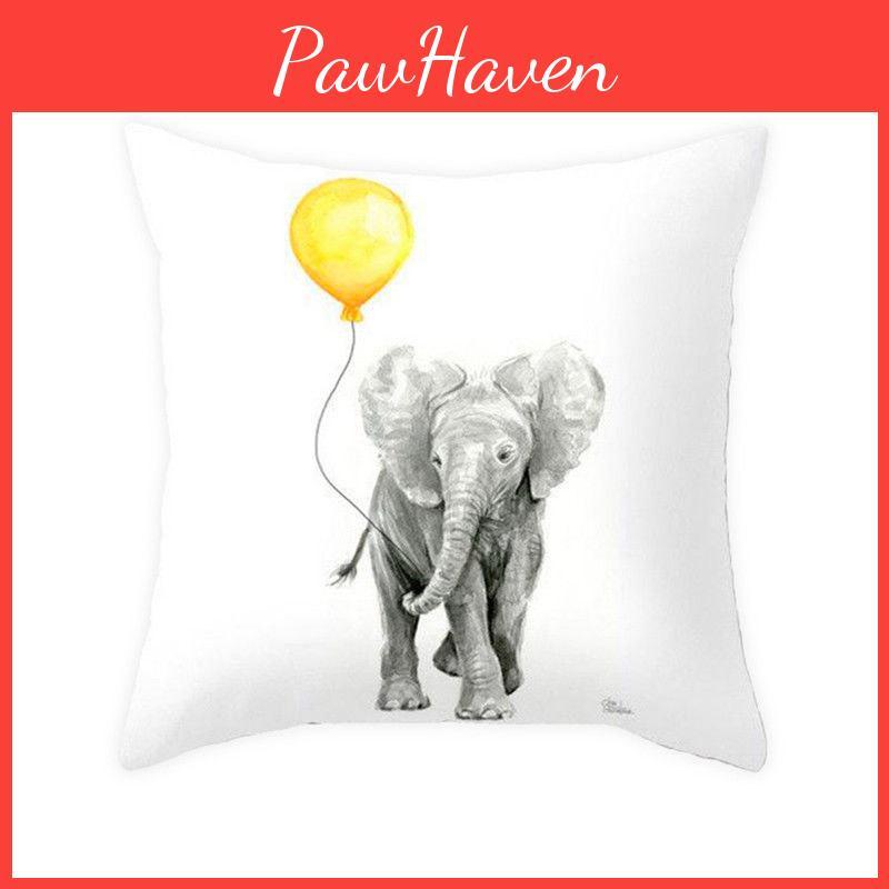 Classic Yellow Geometric Pillow Case Crafted From Luxurious Peach Skin Cashmere