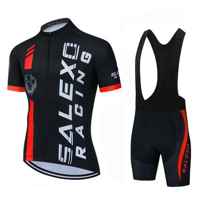 Bike Suit Men's Bicycle Suit Summer UV Protection Short Sleeve Suit Strap Shorts 2026 Summer Breathable Cycling Suit Set