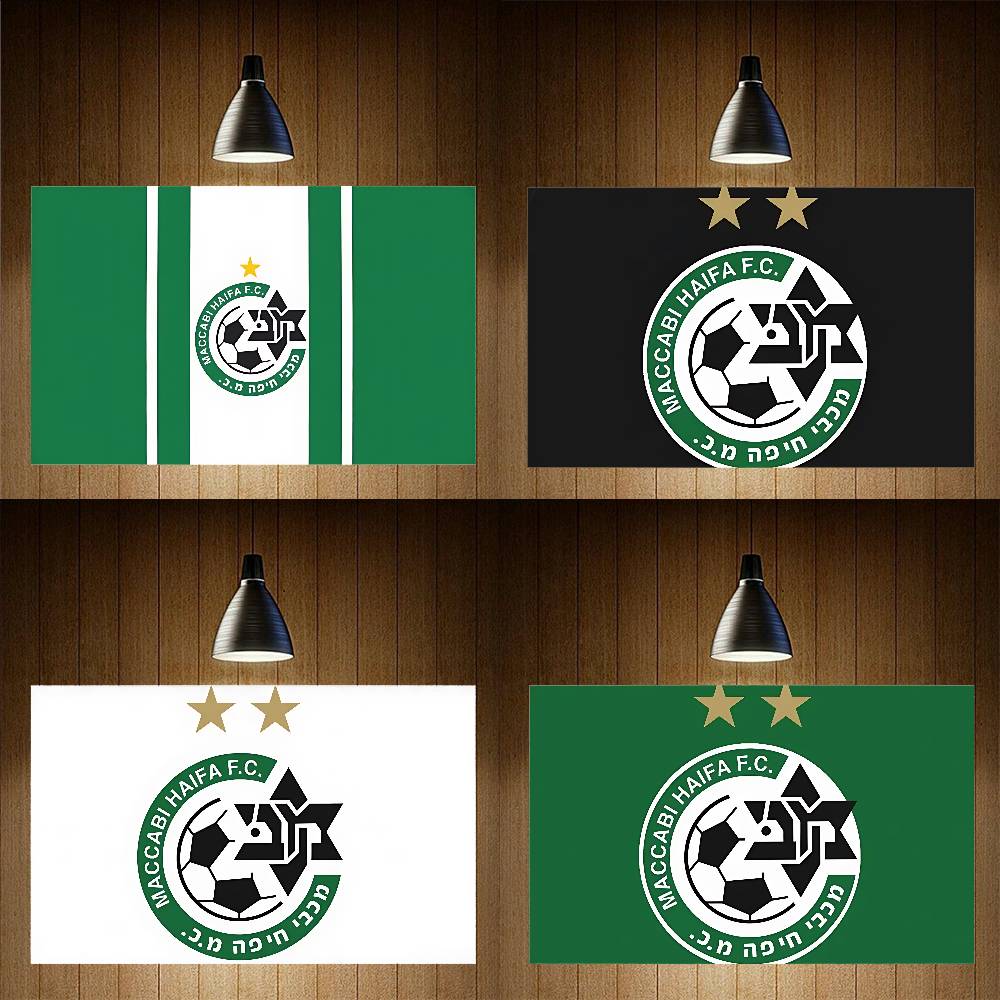 KIsrael MHFC MaccabiHaifa Champions Flags Home Decor Tapestries Banners Background Decorations Holiday Decorations Backdrops