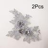 2Pcs Flower Embroidered Trim Lace Applique Fabric Craft Sewing Motif Dress Decoration Wedding Bridal DIY Patches Hollowed Out