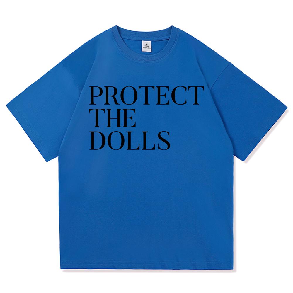 Protect The Dolls T Shirt UnisexUnisex Harajuku Aesthetic Letter Print TShirt Unisex High Quality Casual Cotton Tees Tops Clothes