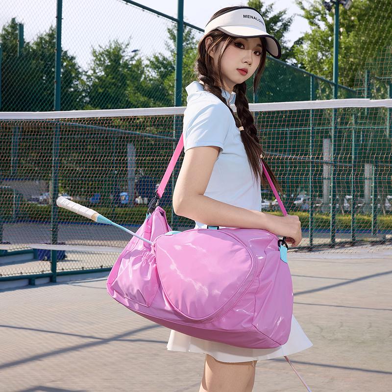 Badminton Bag Tennis Bag Women's Shoulder Crossbody Bag Large Capacity Sports Fitness Handbag