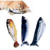 Realistische, zappelnde Fisch-Katzen-Spielzeuge in mundgerechter Größe, Interaktive Katzenspielzeuge für alle Rassen, Tipp-aktivierte 3 Zappelmodi, Sardine/Makrele/Gelber Umberfisch, Wiederaufladbar