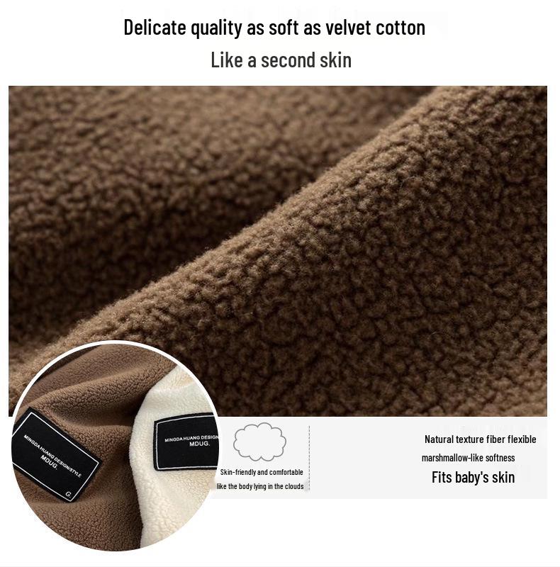 Boys' Autumn/Winter Fleece Pajama Set - Velvet, Mid/Large Kids