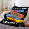 Custom Name skateboard Theme Printed Blanket - Perfect for Couch, Bed, Travel & Outdoor Use | Machine Washable, Cozy & Durable.