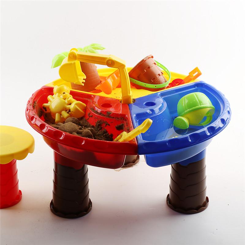 22pcs Children Beach Toys Safe Tree Shape Beach Table Toys Set for Indoor Outdoor Use