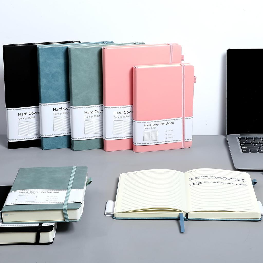 CAGIE A5 Stylish 320 Classic with Pen 100gsm for Adults and Travel Elastic Black Notebook, Diary, Pages, Hardcover, Notebook, Holder, Business,