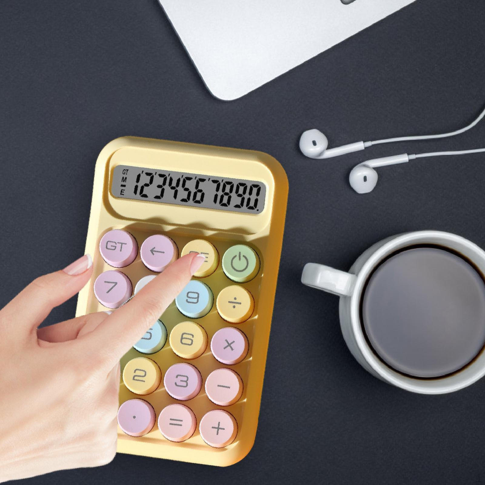 

Калькулятор 10 цифр, базовый подарок на день рождения, настольный аксессуар, ЖК-дисплей, механические кнопки для