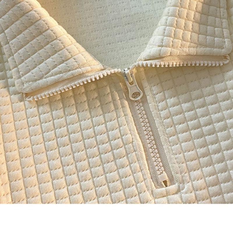 Women Lapel Hoodies Sweatwear Polo Shirt Lapel Sweater Women Embroidered Oversize Couple Top