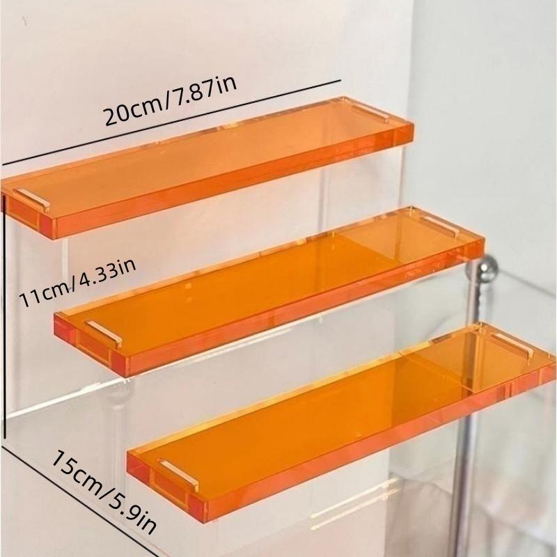 3 Layer Acrylic Color Display Shelf Toy Manual Blind Box Storage Shelf Lipstick Cosmetics Perfume Creative Shelf Storage Box Cupcake Organizer Rack