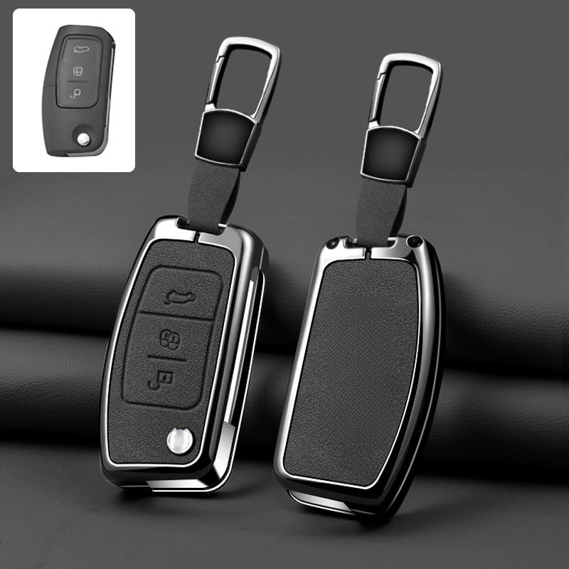 For Ford Focus 2 Mk2 Fiesta Mondeo Galaxy Falcon Territory Ecosport Kuga Escape Car Key Case Cover Shell Keychain Accessories