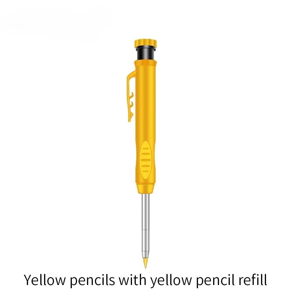 2.8mm Solid Carpenter Marking Pencil Mechanical Pencil Carpenter Scriber with Sharpener for Woodworking Tools Stationery  Supply