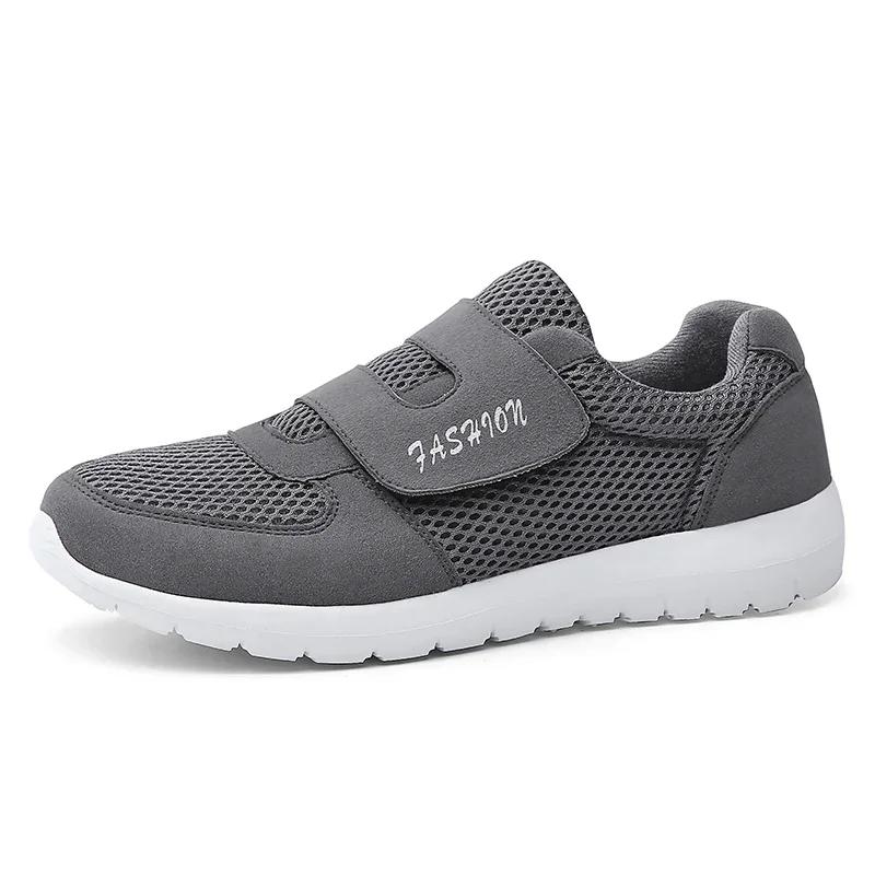 

Women Summer Comfortable Sports Soft Sneakers Men Non-Slip Fitness Walking Shoes Mesh Breathable Elderly Casual Shoes 36 серый