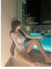 Women's High-End Sexy Three-Piece Swimsuit: Pure Desire Style with Perspective Steel Support, Gathered Fit, and Split Design.