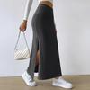 Skirt Autumn Winter Side Slimming Slit European American Knit Womenswear Bodycon Long Skirt